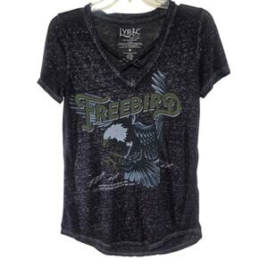 LYRIC Culture Red Label Free Bird Burnout Band Tee Lynyrd Skynyard Rock Medium